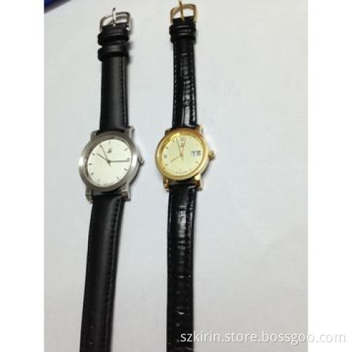 Pair Wristwatch, Stainless Steel Back and Case, Japan Quartz Movement, genuine Leather StrapNew